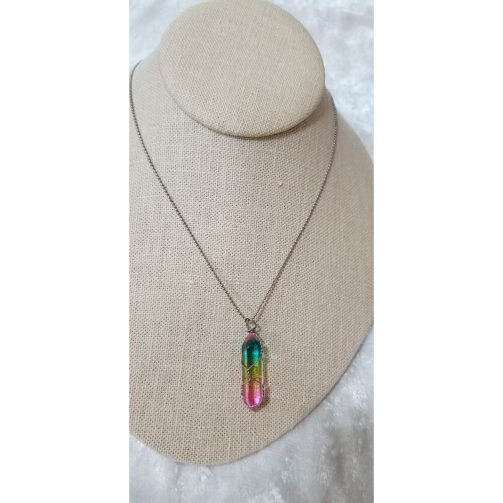 Adult Jewels hand made natural gem rainbow pendant 1.1545